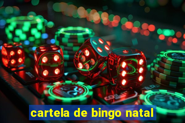 cartela de bingo natal